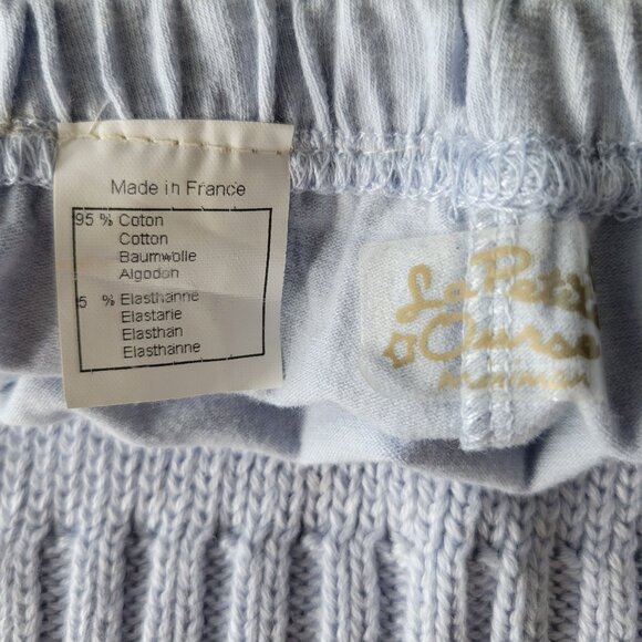 VTG NWOT La Petite Ourse Baby Boy 0-3 Months Cotton Blue Pullover and Pants Set - Picture 8 of 14